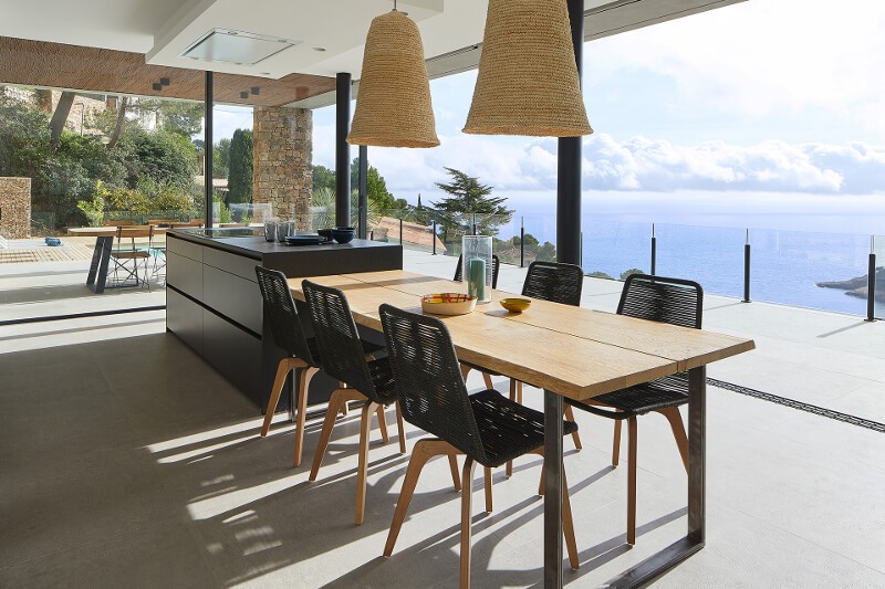 Santos kitchen with island in a dream holiday home