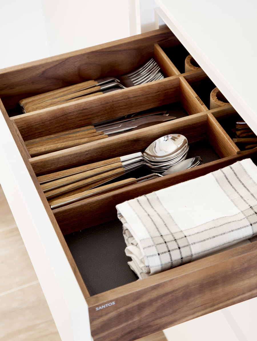 Santos cutlery tray in holiday home kitchen