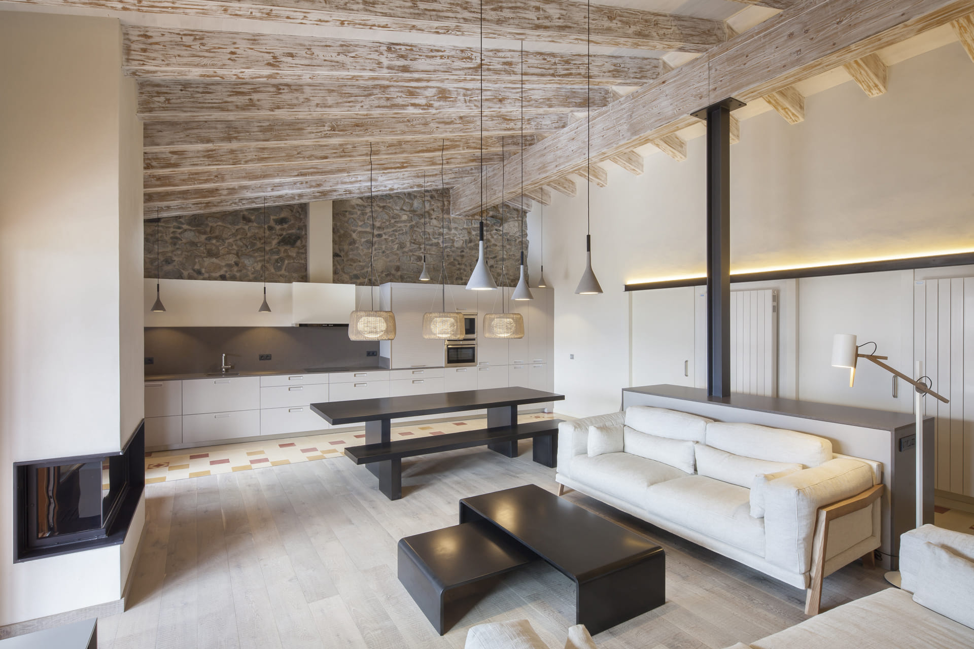 Open-plan designer kitchen near Barcelona