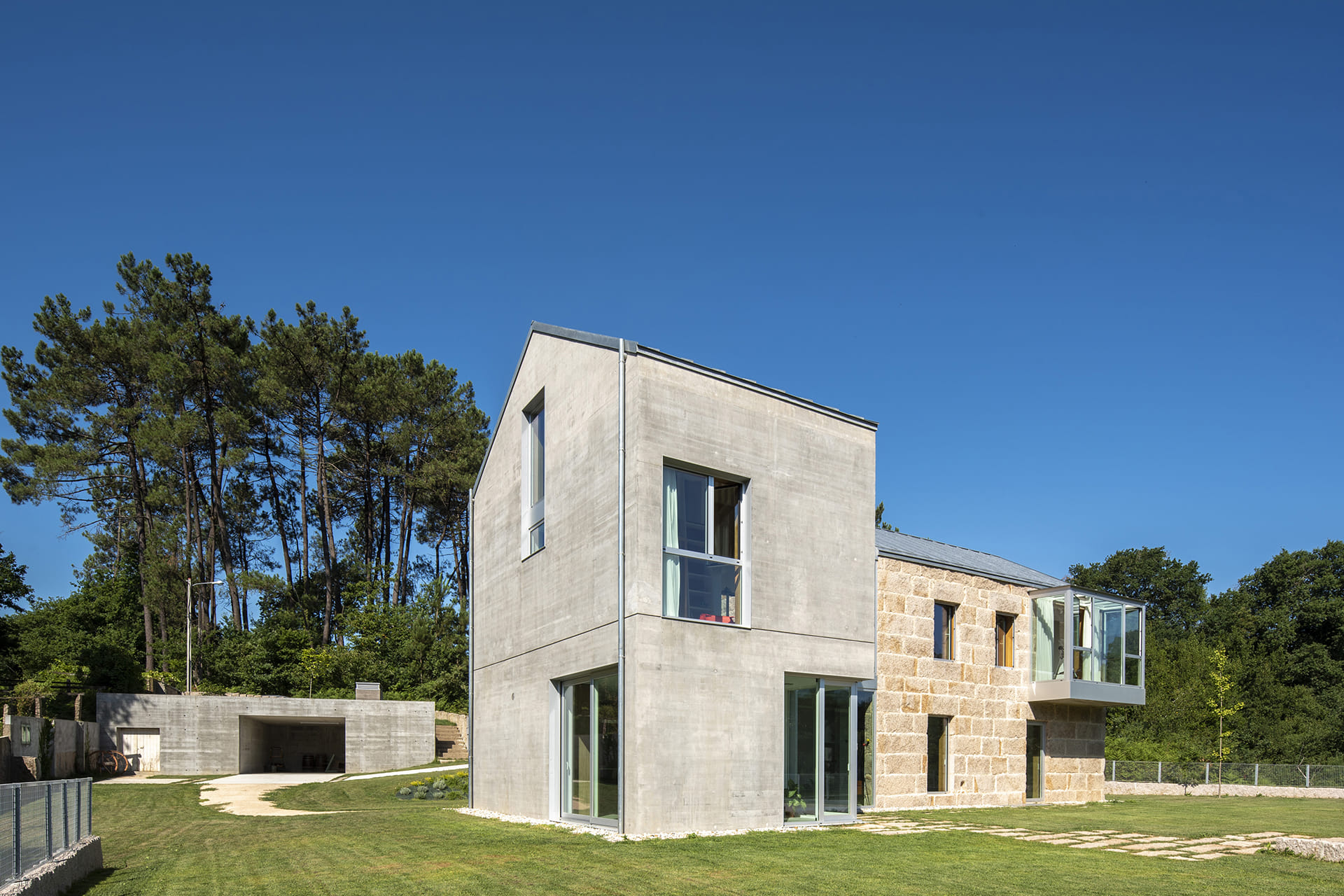 Refurbished home in stone and concrete