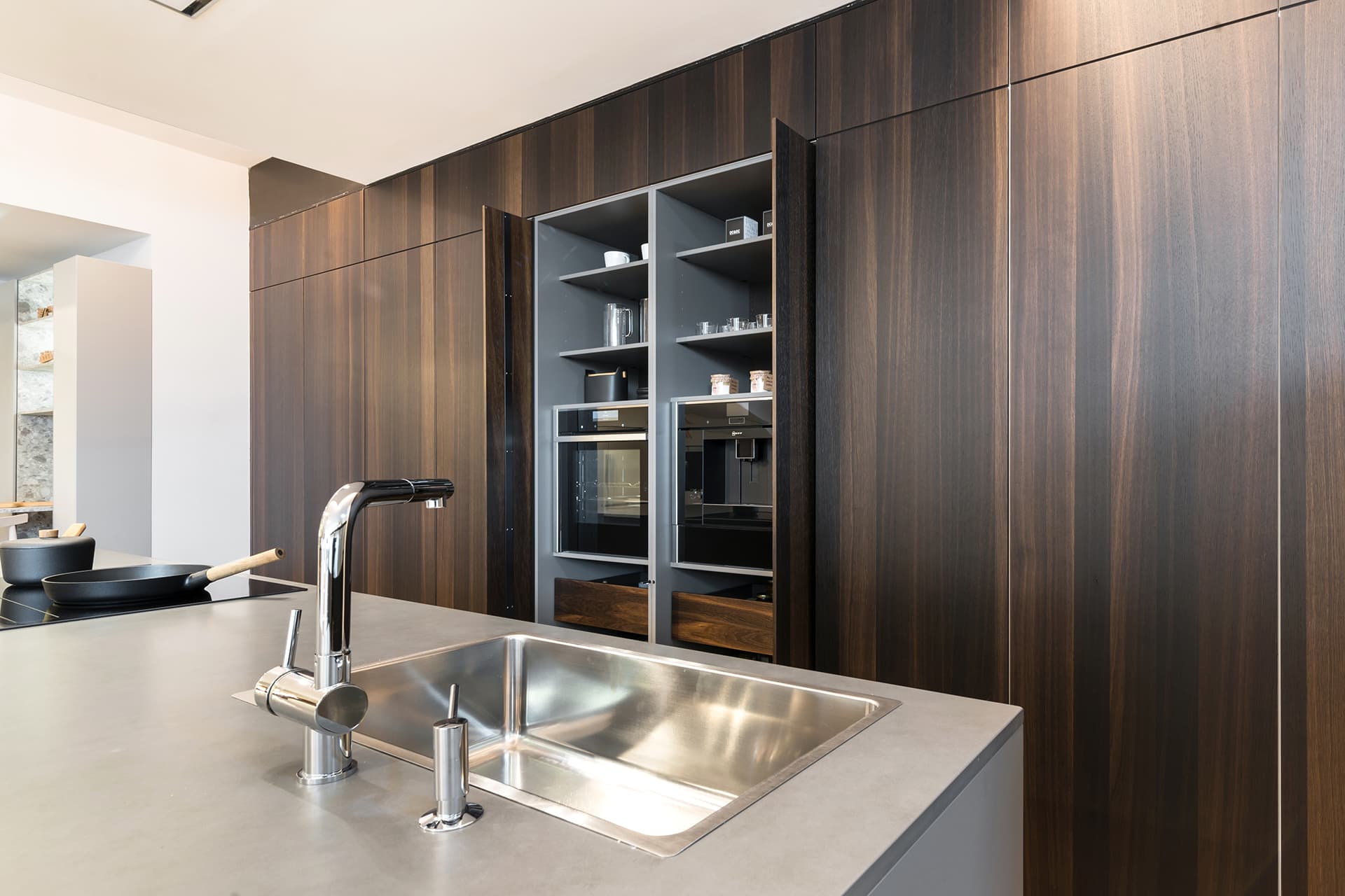 Unit with retractable doors at Santos kitchens